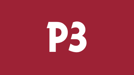 A red graphic with 